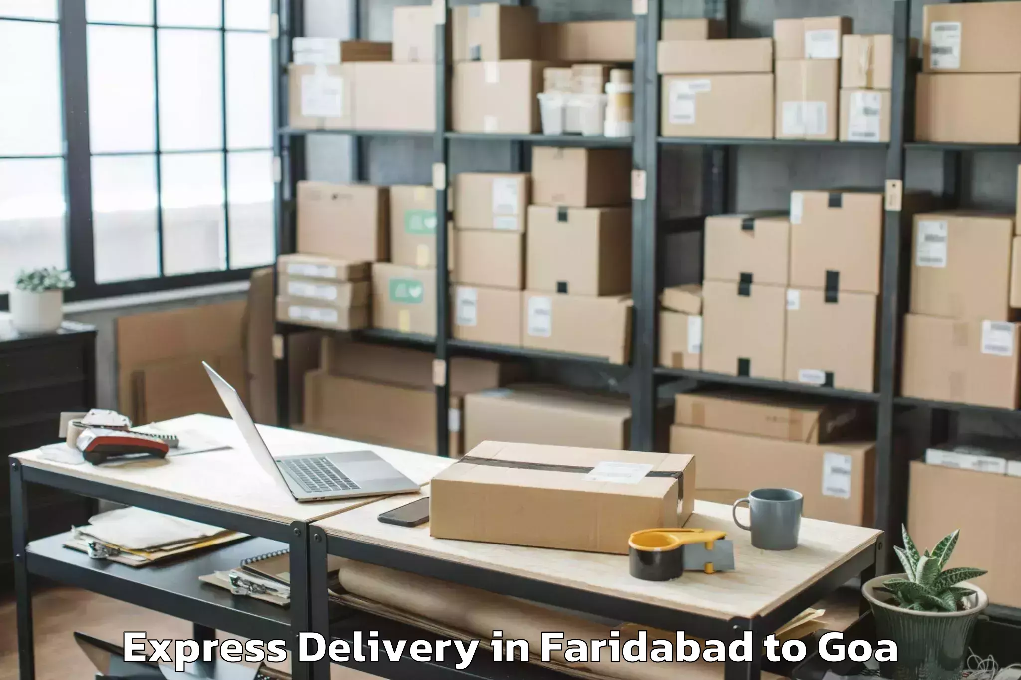 Book Faridabad to Bambolim Express Delivery Online